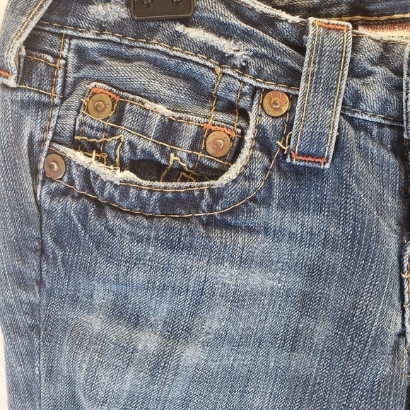 True Religion Women’s Straight Leg Medium Washed Jeans Size 25 - Picture 3 of 10